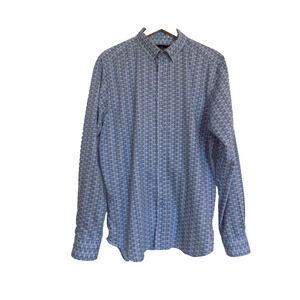 Robert Graham long sleeve shirt button down collar size Large